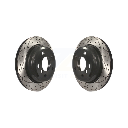Rear Drilled Slot Brake Rotor Pair for BMW 328i xDrive 330i 320i 428i 328d 430i Gran Coupe KD-100192