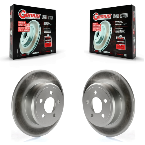 Rear Coated Disc Brake Rotor Pair For Dodge Charger Chrysler 300 Challenger Magnum Avenger KG