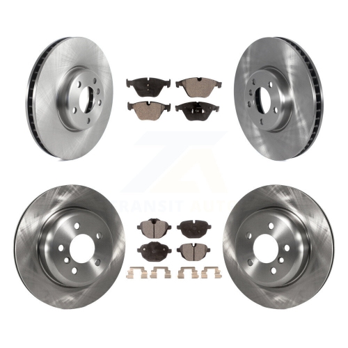 TRANSIT AUTO  Front Rear Brake Rotors Ceramic Pad Kit (6PC) for Bmw 535I With 330MM Diameter Rotor K8T-103936