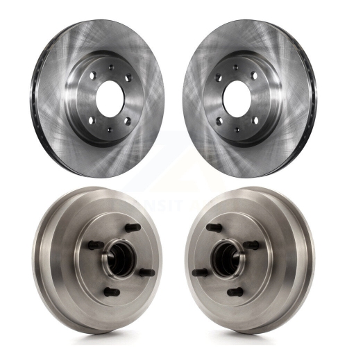 Front Rear Disc Brake Rotors Drums Kit For 2008 Ford Focus Wheel Bearing Included K8-102144