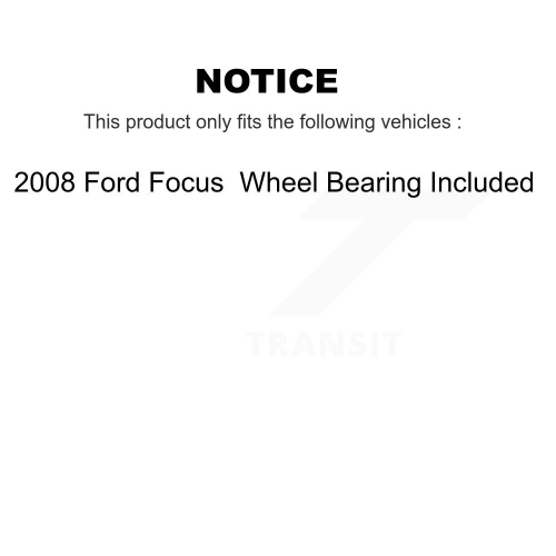 Front Rear Disc Brake Rotors Drums Kit For 2008 Ford Focus Wheel Bearing Included K8-102144