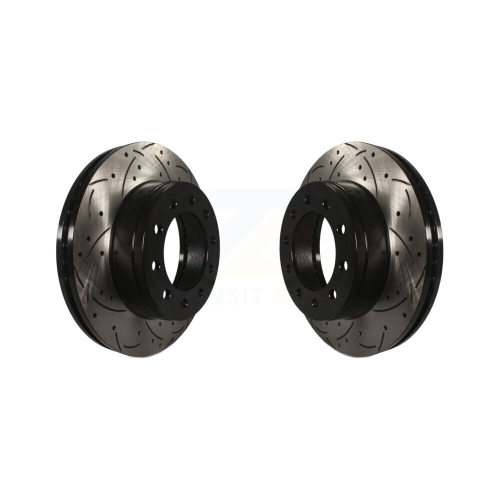 Front Drill Slot Brake Rotors Pair for Ford F-350 Super Duty F-250 F-450 F-550 CF500 CF600 KD-100010