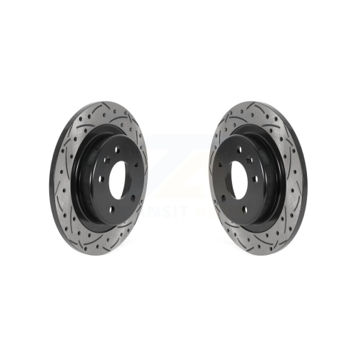 Rear Drilled Slot Brake Rotor Pair for Chevrolet Equinox GMC Terrain Malibu Buick Envision KD-100518