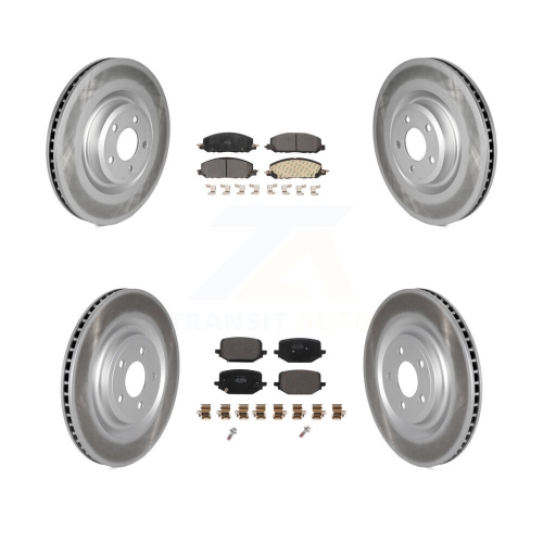 TRANSIT AUTO  Front Rear Coat Brake Rotor Semi-Metallic Pad Kit for Lincoln Aviator Ford Police Utility Kgf-102671
