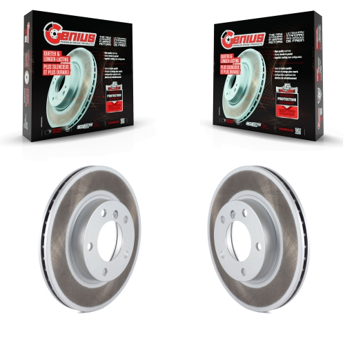 GENIUS  Front Coat Brake Rotor Pair for Bmw Z3 Z4 320I 328I 323I 325I 318I 323Ci 328Is 318Is 325Is Kg-100166