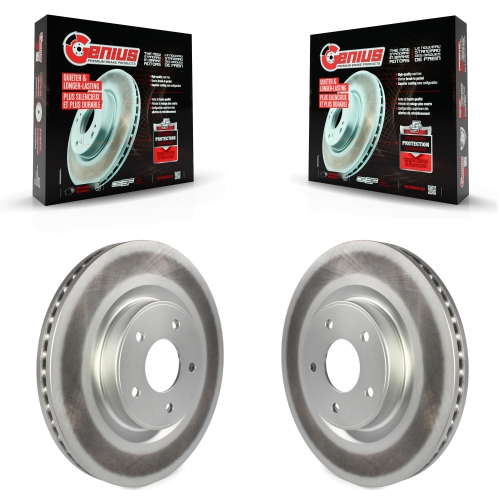 GENIUS  Front Coat Brake Rotor Pair for Nissan Murano Pathfinder Infiniti Qx60 Q50 Qx50 Jx35 Q60 Z Kg-100353