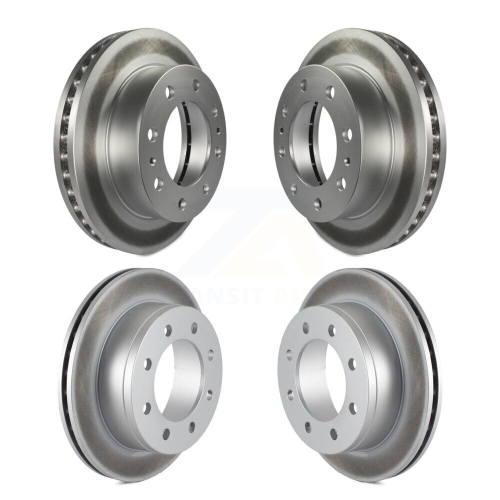 Front Rear Coat Brake Rotors Kit For GMC Chevrolet Sierra 2500 HD Silverado Savana Express KG-100702
