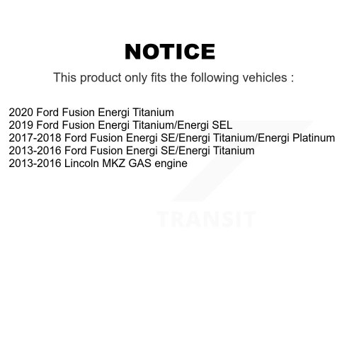 Front Disc Brake Rotors Pair For Ford Fusion Lincoln MKZ K8-100192