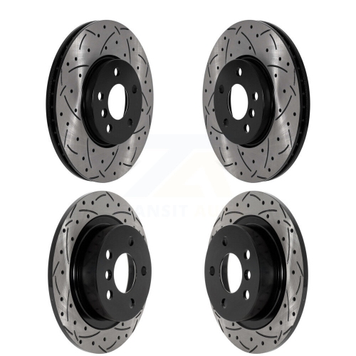 Front Rear Coated Drilled Slotted Disc Brake Rotors Kit for Mini Cooper Countryman Clubman KD-100579