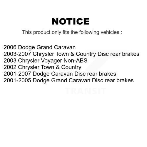 Front Rear Brake Rotors Drums Kit For Dodge Caravan Grand Chrysler Town & Country Voyager K8-101960