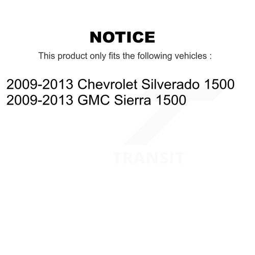 Paire de tambours de frein enduits arrière pour Silverado KG-101412 de GMC Sierra 1500 de Chevrolet 2009-2013