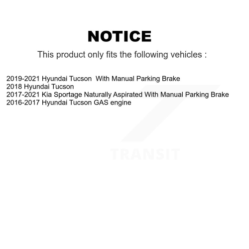 Disques de frein arrière avant pour Hyundai Tucson Kia Sportage K8-101642