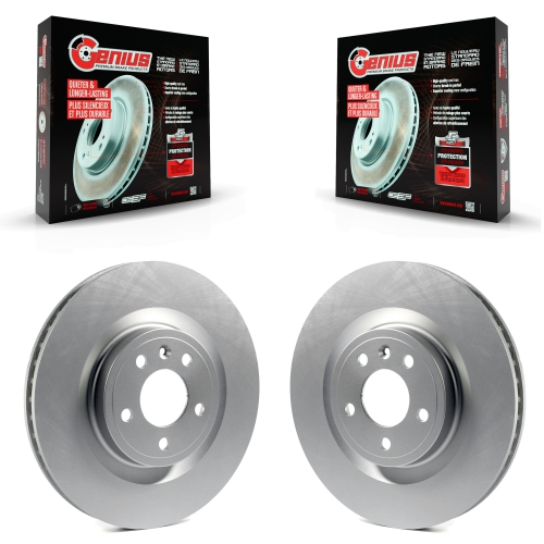 GENIUS  Front Coated Disc Brake Rotors Pair for Ford Mustang Kg-100100