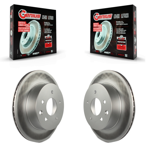 GENIUS  Rear Coated Brake Rotor Pair for Nissan Rogue Sport Qashqai Leaf Juke X-Trail Infiniti G35 Kg-100525