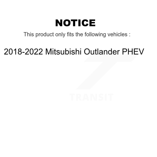 Front Rear Coated Disc Brake Rotors Kit For 2018-2022 Mitsubishi Outlander PHEV KG-100981