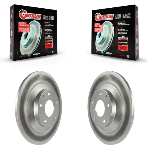 GENIUS  Rear Coated Disc Brake Rotors Pair for Mazda Cx-5 Cx-30 Mx-30 Ev Kg-100654