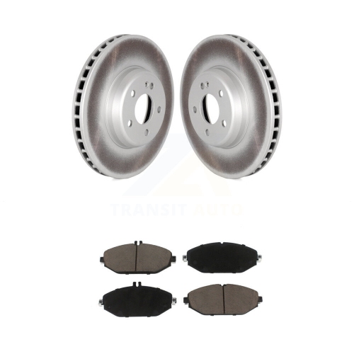 TRANSIT AUTO  Front Coat Brake Rotor Ceramic Pad Kit for 15-20 Mercedes-Benz C300 Without Sport Package Kgc-102345