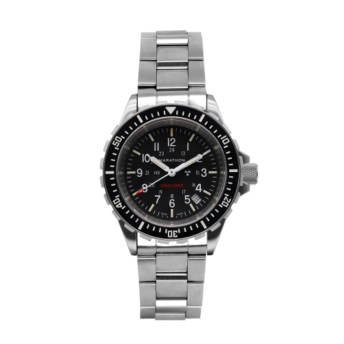 MARATHON – Grand Diver's Quartz avec bracelet en acier inoxydable avec fermoir 41&nbsp;mm de Marathon