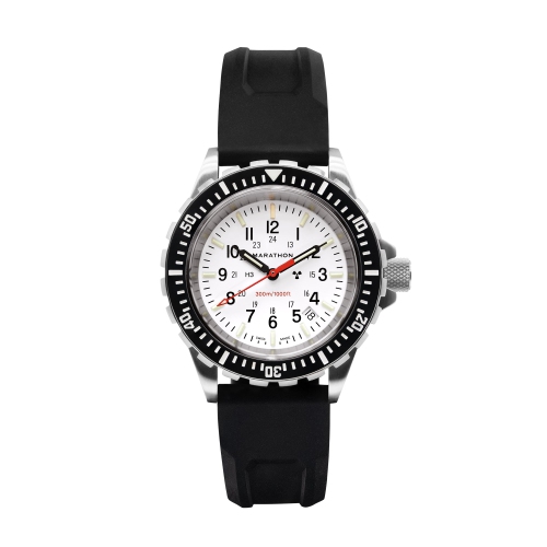 MARATHON – Quartz édition arctique sur ensemble de 3 bracelets en caoutchouc noirs de MARATHON 41&nbsp;mm