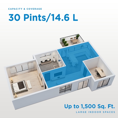 Danby 30 Pint Dehumidifier in White