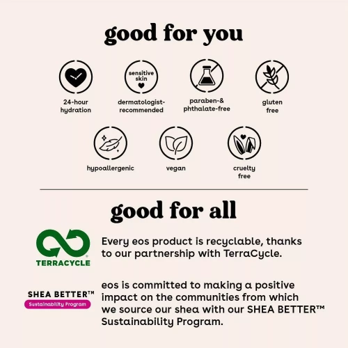 Lotion pour le corps eos Shea Better Moisture - Cachemire vanille - 16 oz liq