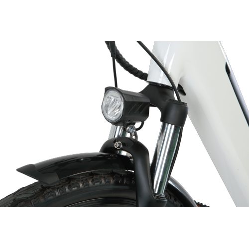 SOLEIL 500W Electric City Bike | Lightweight Ebike | Step-through Frame | Elegant Design - White