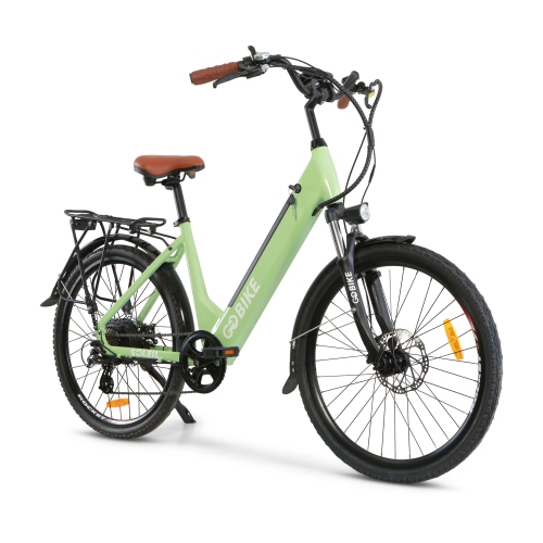 SOLEIL 500W Electric City Bike | Lightweight Ebike | Step-through Frame | Elegant Design - Cool-Mint