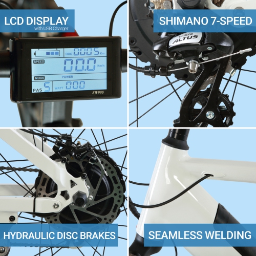 ROBUSTO EBike | 750W Electric Mountain Bike - White