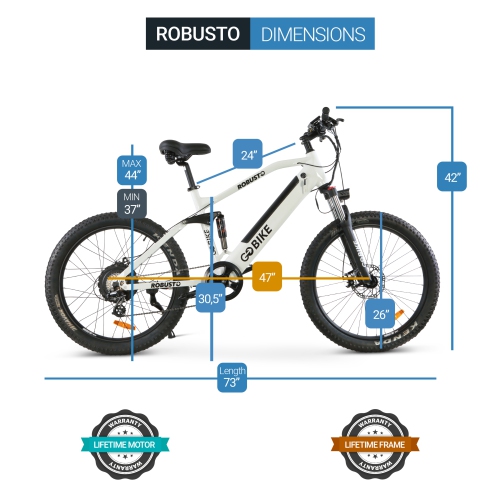 ROBUSTO EBike | 750W Electric Mountain Bike - White
