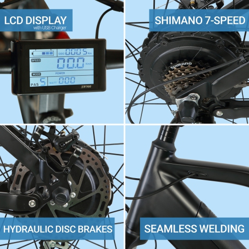 ROBUSTO EBike | 750W Electric Mountain Bike - Black