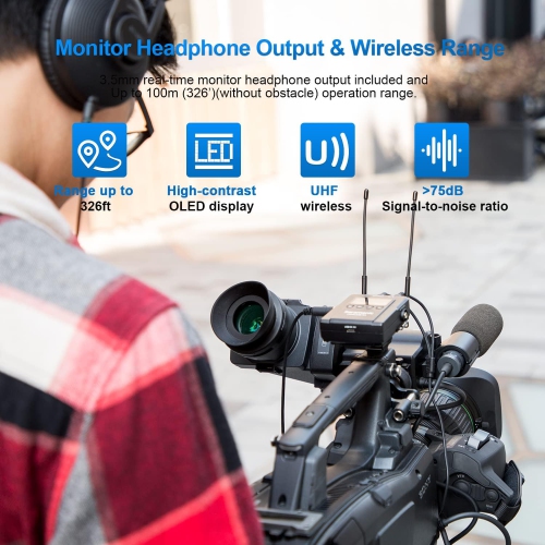 Saramonic UWMIC9SKIT1 Camera-Mount Wireless Omni Lavalier Microphone System