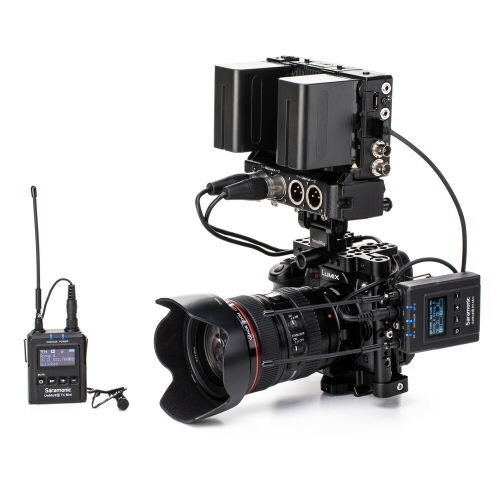 Saramonic UWMIC9SKIT1MINI UHF LAV Mic System with Dual Cam-Mount Micro Receiver and Micro Transmitter