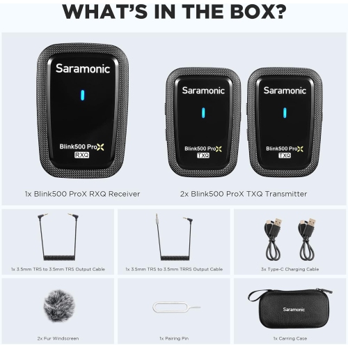 Saramonic BLINK500-PROX-Q20 2.4GHz Dual Channel Wireless Microphone System