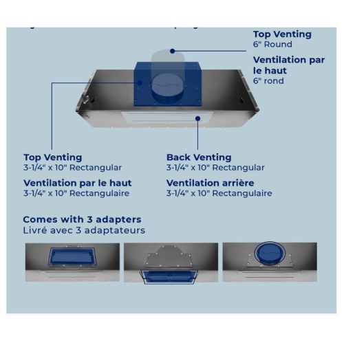 Hauslane 36" Matte White Under Cabinet Range Hood