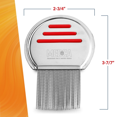 Lice Comb - Head Lice Treatment that's Individually Packaged Professional Stainless Steel Louse and Nit Combs Removes Eggs with Rounded Tips for