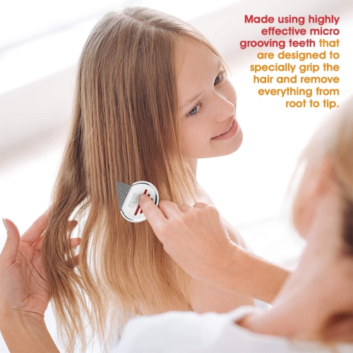 Lice Comb - Head Lice Treatment that's Individually Packaged Professional Stainless Steel Louse and Nit Combs Removes Eggs with Rounded Tips for