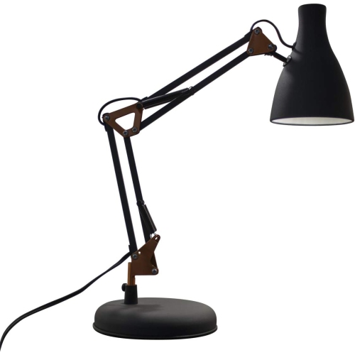 BAZZ T17394GR Loft LED Desk Table Lamp, Adjustable, Dimmable, Energy Efficient, Bulb Included, 12 in, Sand Black with Copper Accent