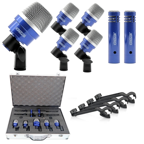 Drum Microphone Kit 7 Piece Wired Full Metal Dynamic Wired drums Mic