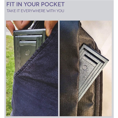 BAZZ T19175DG Foldable Integrated LED Wireless Table Lamp Dark Gray 8.5 in