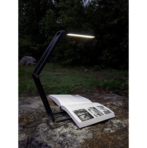 BAZZ T19175DG Foldable Integrated LED Wireless Table Lamp Dark Gray 8.5 in