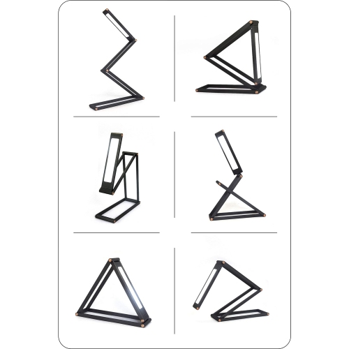 BAZZ T19175DG Foldable Integrated LED Wireless Table Lamp Dark Gray 8.5 in