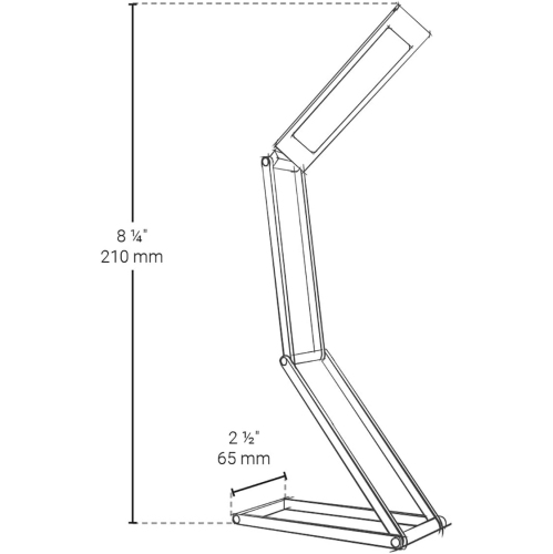 BAZZ T19175DG Foldable Integrated LED Wireless Table Lamp Dark Gray 8.5 in