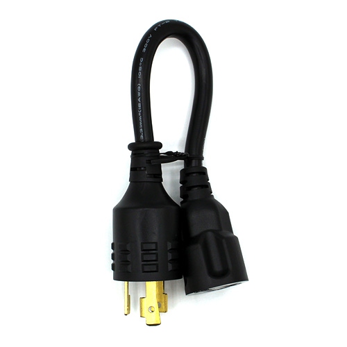 LEXTEC  1 Ft L5-30P to 5-20R Power Cable – 12Awg Sjt