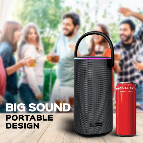 Treblab HD-Force - Portable Bluetooth Speaker - IPX6 Waterproof Speakers, Loud 60W Stereo Sound w/ Bass, 25H Battery, TWS Mode, Powerbank, RGB LED