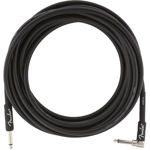Fender Professional Series Instrument Cable - Straight / Angle 18.6' Black