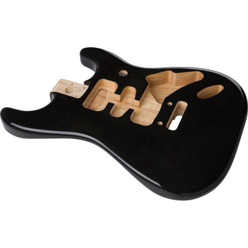 FENDER  Deluxe Series Stratocaster Hsh Alder Body - 2-Point Bridge Mount In Black