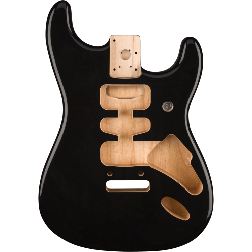 Fender Deluxe Series Stratocaster HSH Alder Body - 2-Point Bridge Mount Black