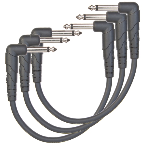 D'Addario Classic Series Patch Cable - Angle 6 3 Pack