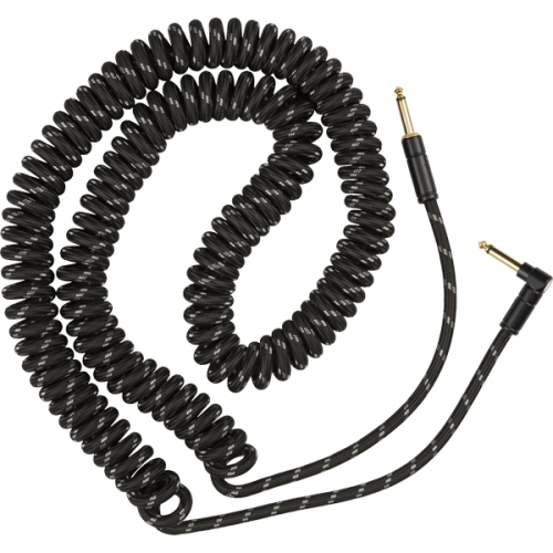 Fender Deluxe Coil Cable - 30' Black Tweed