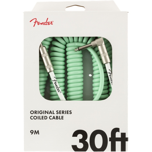 Fender Original Series Coil Cable - Straight / Angle 30' Surf Green